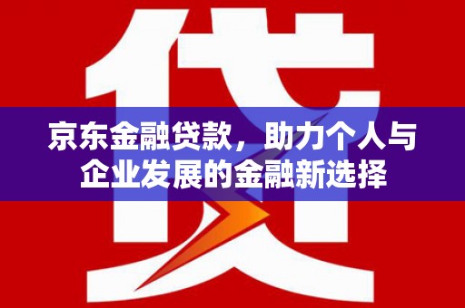 双塔京东金融贷款，助力个人与企业发展的金融新选择