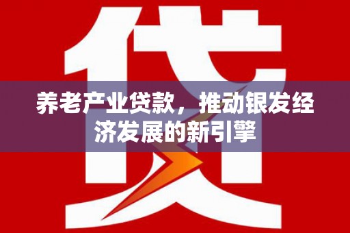 双塔养老产业贷款，推动银发经济发展的新引擎