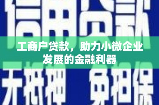 双塔工商户贷款，助力小微企业发展的金融利器