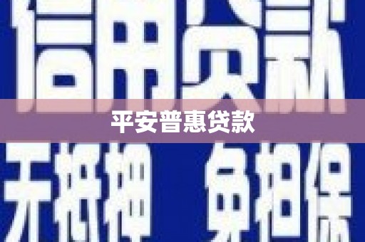 双塔平安普惠贷款