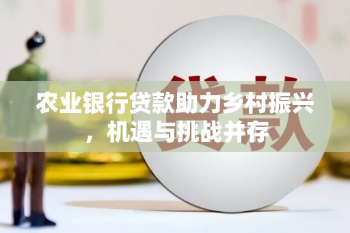 双塔农业银行贷款助力乡村振兴，机遇与挑战并存