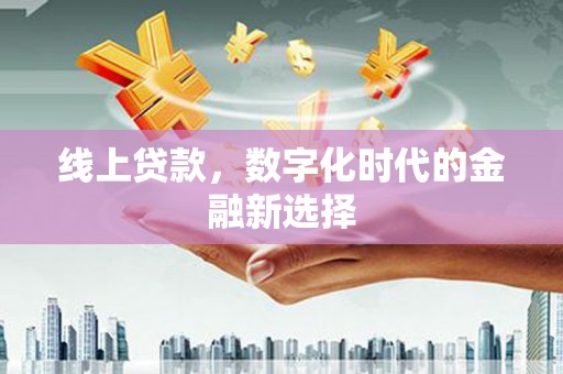 双塔线上贷款，数字化时代的金融新选择