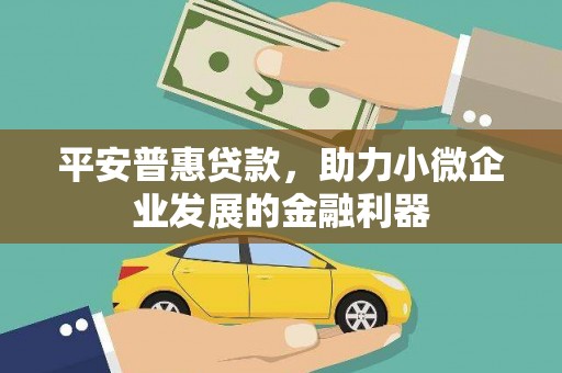 双塔平安普惠贷款，助力小微企业发展的金融利器